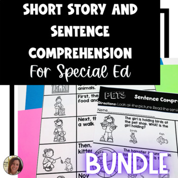 Preview of Short Story and Sentence Comprehension BUNDLE | Special Ed and Autism Resource