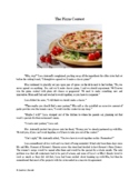 Short Story for Grades 5-7 "The Pizza Contest" with Comprehension Questions