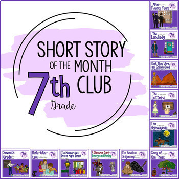 Preview of Short Story Units for Middle School (Short Story of the Month Club, 7th Grade)