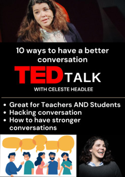 Preview of Short TED Talk on Conversations & 10 ways to make them better - Activity Pack