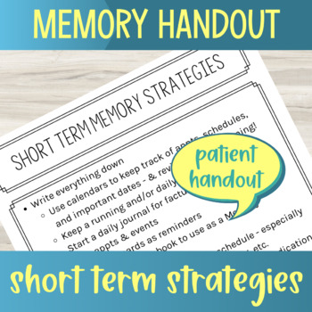 Printable Worksheets To Improve Memory Speech Therapy : 40 ...