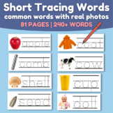 Short Tracing Words with Real Pictures for Preschoolers
