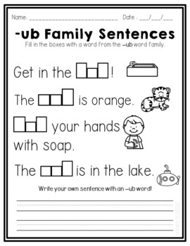 Short U Cvc Word Family Building And Sentence Writing By Mrs Garcia Reads