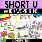 Short U Phonics Centers | Differentiated Word Work Bins