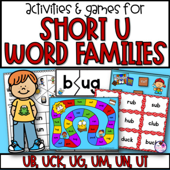 Preview of Word Families | Short U | Word Family Sort | Phonics Games | Digital