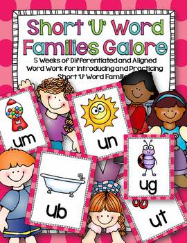 Preview of Short 'U' Word Families Word Work Galore Bundle-Differentiated and Aligned
