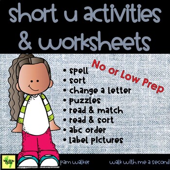 Preview of Short U Worksheets and Activities