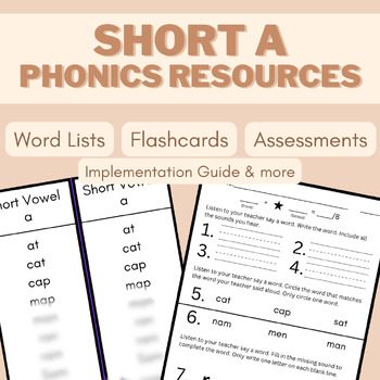 Preview of Short Vowel /ă/ Phonics Resources