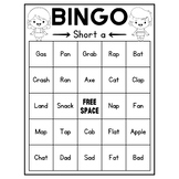 Short Vowel A Bingo Game | Phonics Game
