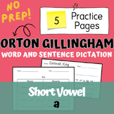 Short A Dictation Words and Sentences Orton Gillingham | S