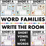 Short A E I O U Write The Room CVC Read & Find Short Vowel