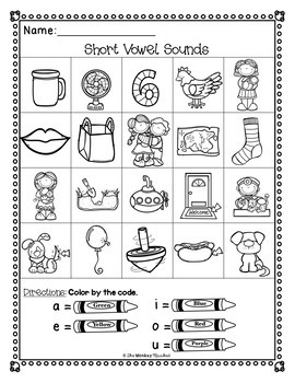 Short Vowel Activities by The Monkey Market | TPT
