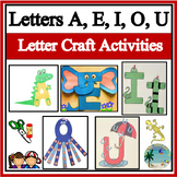 Short Vowel Beginning Sound Crafts Letter A E I O U Activi