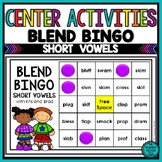 Short Vowel Bingo Boards with  Initial Blends  L, R, S