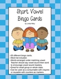Short Vowel Bingo Cards