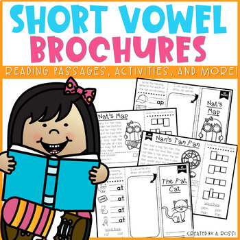 Preview of Short Vowel Brochures -Phonics Reading  Passages-Science of Reading 