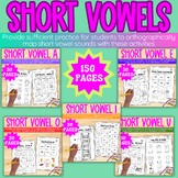 Short Vowel CVC Bundle for Morning work or Phonics Centers