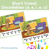 Short Vowel CVC Decodables (a, e, i, o, u) | Colorful and 