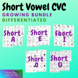 Short Vowel CVC GROWING BUNDLE (Differentiated)