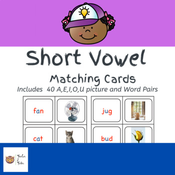 Preview of Short Vowel CVC Matching Cards