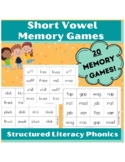 Short Vowel CVC Memory Games for Phonics, Structured Literacy & Word Study