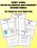 Short Vowel CVC Orton-Gillingham Reading Activities (BUNDL