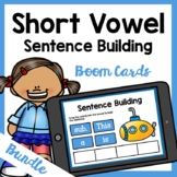 Short Vowel CVC Sentence Building Boom Cards Bundle 