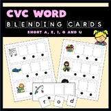 Short Vowel CVC Word Blending and Spelling Task Cards