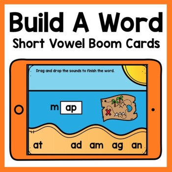 Preview of Short Vowel CVC Boom Cards | Word Building 1st Grade Phonics Boom Cards