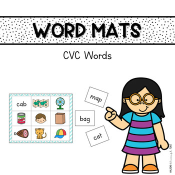 Short Vowel CVC Word Mats by Krusing Through First | TPT