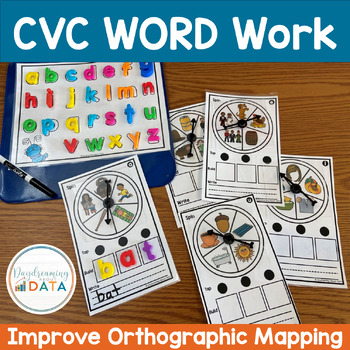 Preview of Short Vowel CVC Word Work Freebie Orthographic Mapping Structured Literacy