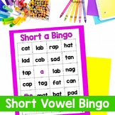 Short Vowel CVC Words Bingo with Digital Slides