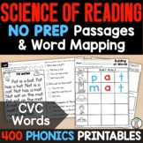 Short Vowel CVC Words Phonics Science of Reading Passages 