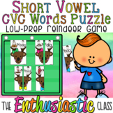 Short Vowel CVC Words Puzzle: Low-Prep Reindeer Game