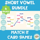 Short Vowel Card Game Bundle -6 Games to review all short vowels