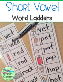 CVC Words Activity Short Vowels Word Ladders Phonics Center