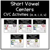 Short Vowel Centers Bundle - All 5 Short Vowels (a, e, i, o, u)