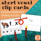 Short Vowel Clip Cards