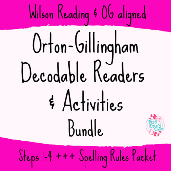 Preview of Short Vowel Decodable Readers & Activities BUNDLE Steps 1-4 +Spelling Rules