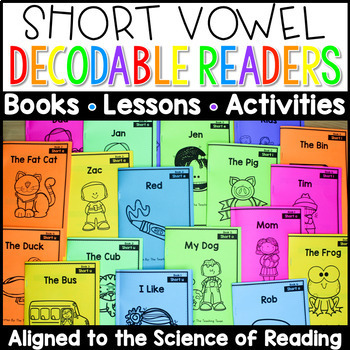 Preview of Short Vowel Decodable Readers, Activities & Lesson Plans | Science of Reading