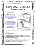 Short Vowel Decoding Assessments