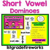 Short Vowel Dominoes - Phonics Games for K-2