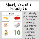 Short Vowel E Practice