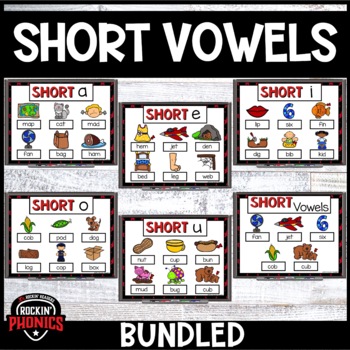 Preview of Short Vowel CVC Words Bundled