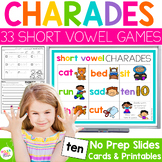 Short Vowel Review Bundle | Phonics Charades Short Vowels 