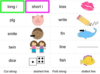 Preview of Short Vowel, Long Vowel - sorting cards