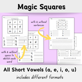 Short Vowel Magic Square (Includes A, E, I, O, U)
