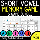 Short Vowel Memory Game BUNDLE