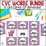 CVC Words with Short Vowels Phonics Game BUNDLE
