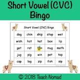 Short Vowel Mixed Vowels (CVC) Phonics Bingo Game - Llama Theme